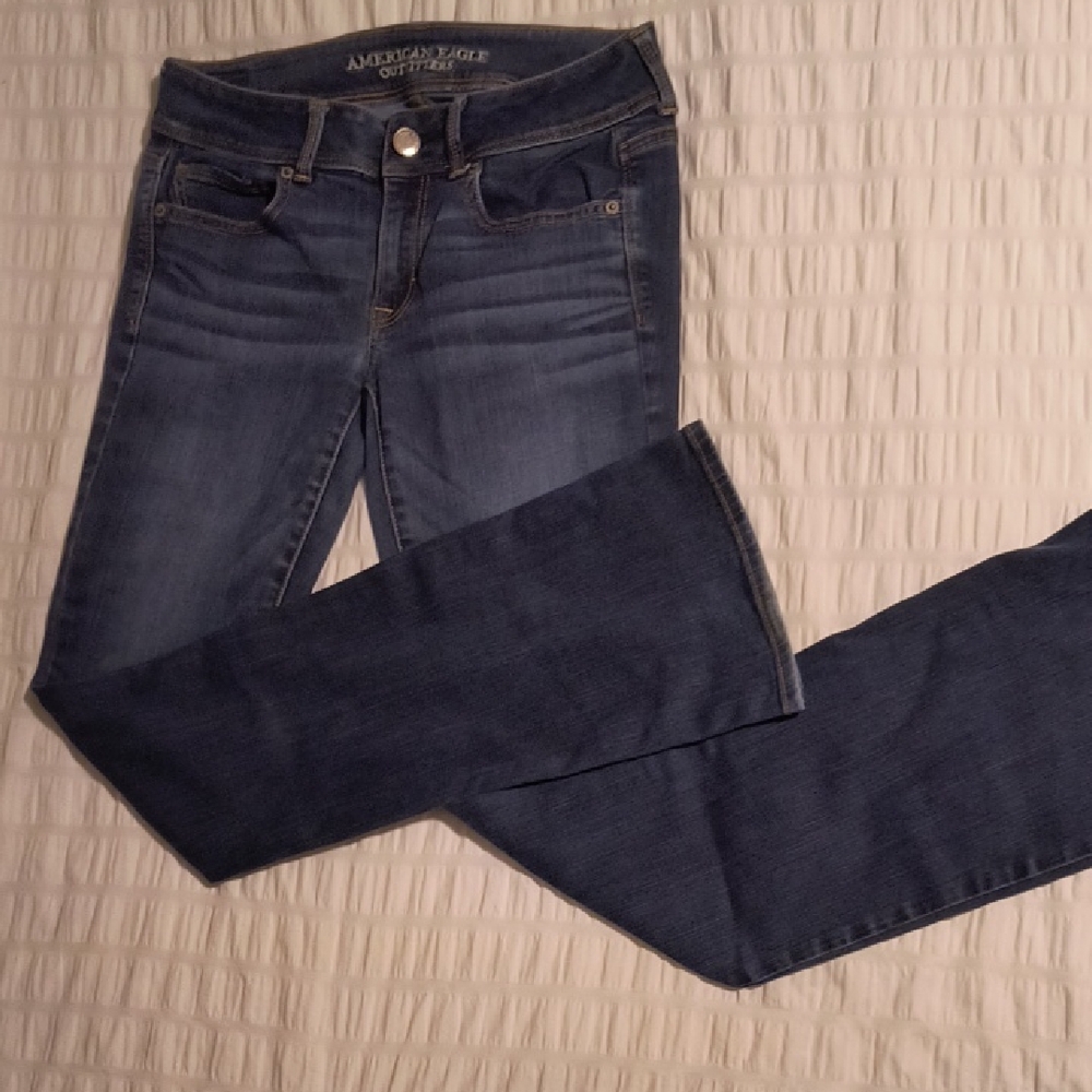 American Eagle Outfitters Women's Dark Blue Boot Cut Jeans